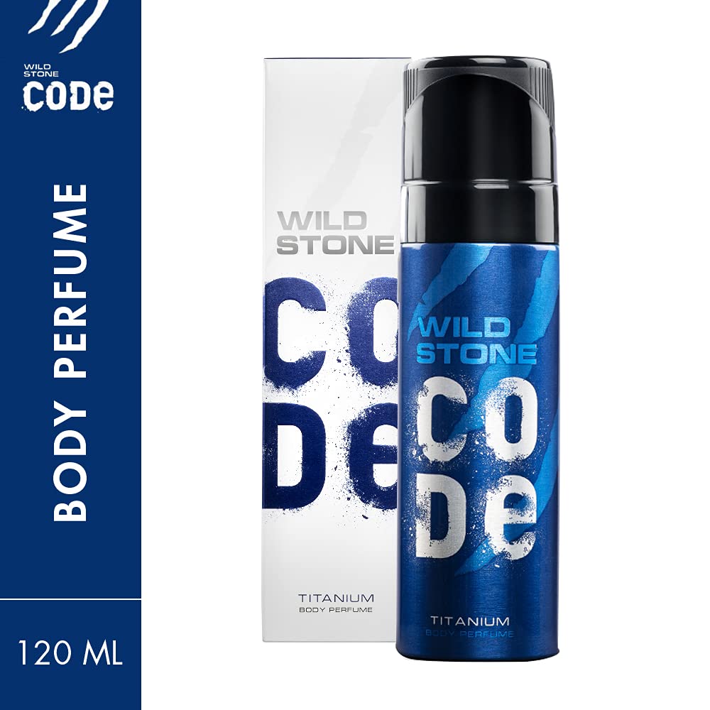 WILD STONE CODE Titanium Long Lasting No Gas Body Perfume For Men, 150Ml, Spray