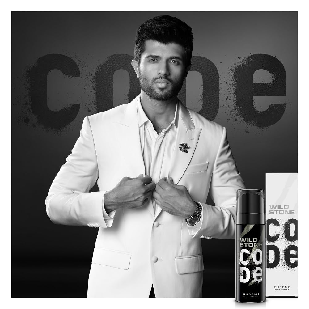 WILD STONE CODE Titanium Long Lasting No Gas Body Perfume For Men, 150Ml, Spray