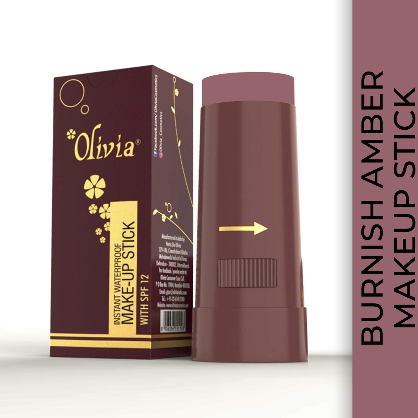 Olivia Waterproof Natural Honey Makeup Cream Concealer Pan Cake, Medium Coverage, For All Skin Types (25G, Shade No.24)