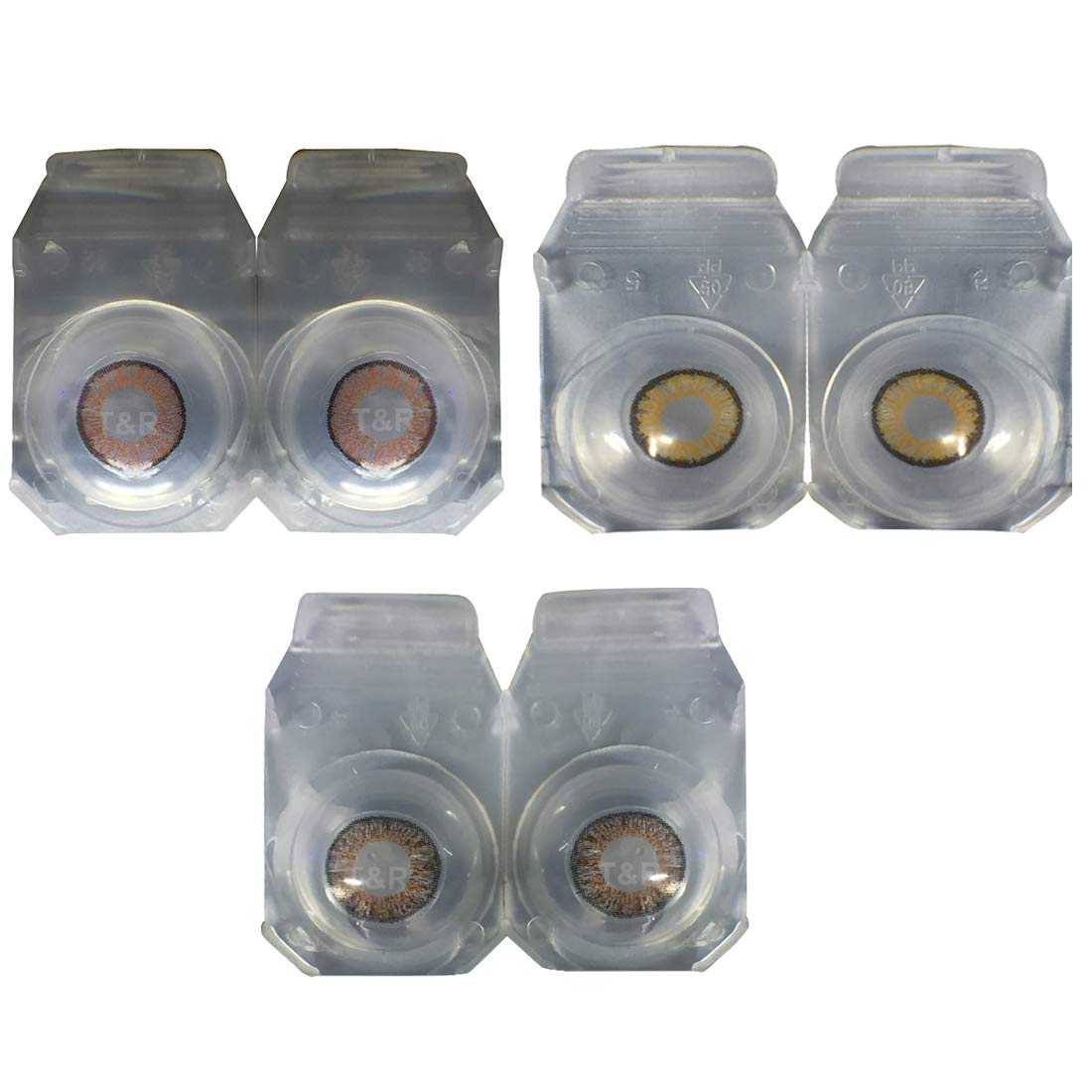 Soft Eye 3 Pair (Honey, Hazel & Brown) 0 Power Monthly Contact Lens 0 Dioptres 6 + Multi Plus Solution with Lens Storage Box