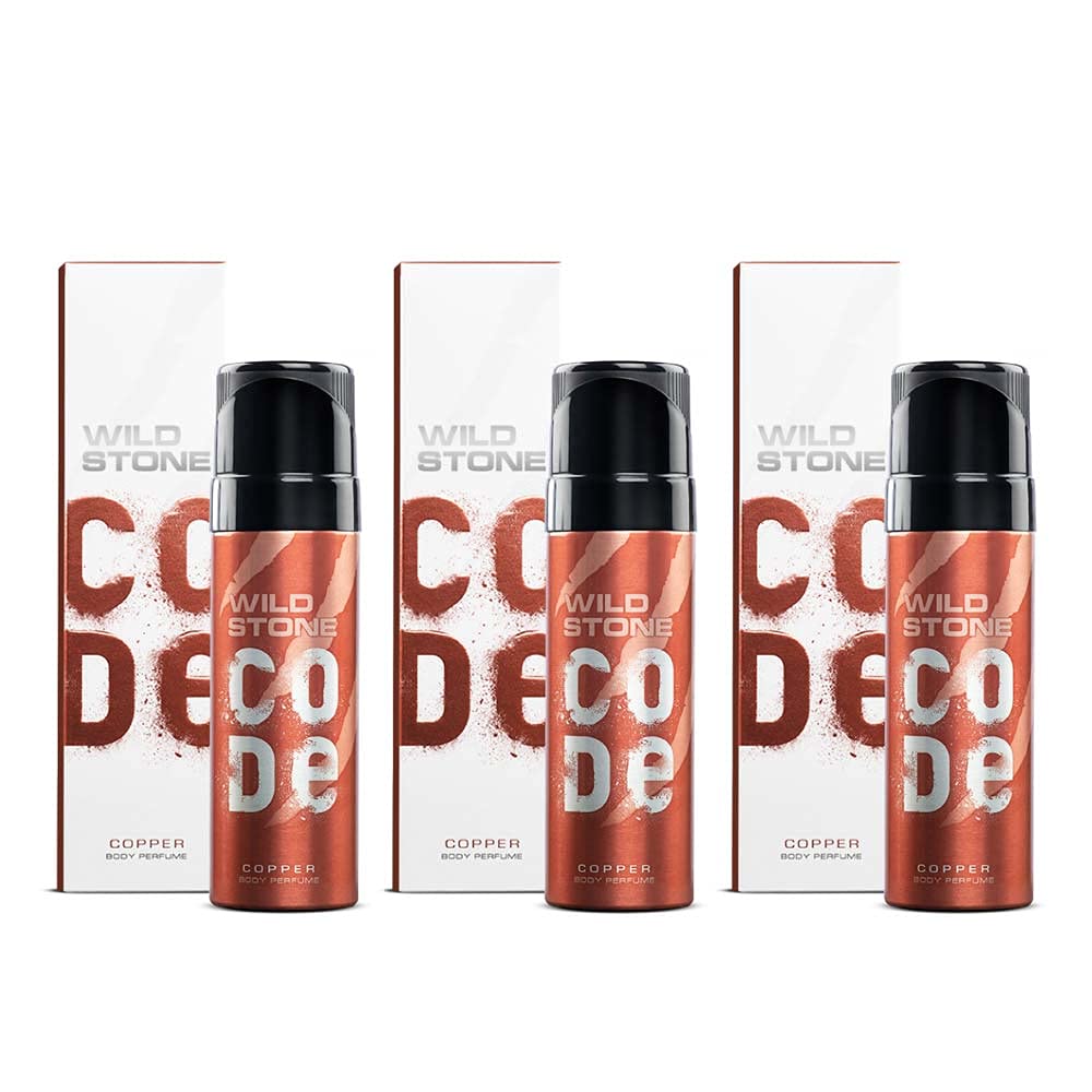 WILD STONE CODE Titanium Long Lasting No Gas Body Perfume For Men, 150Ml, Spray