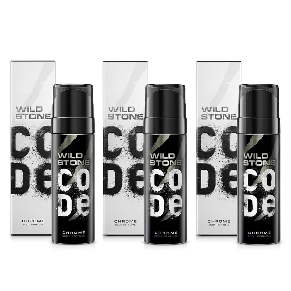 WILD STONE CODE Titanium Long Lasting No Gas Body Perfume For Men, 150Ml, Spray