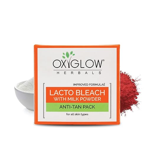 OxyGlow Herbals Lacto Bleach Cream Enriched with Milk Powder| Removes Tan & Hydrates the Skin| Whitens, Lightens & Brightens the Skin