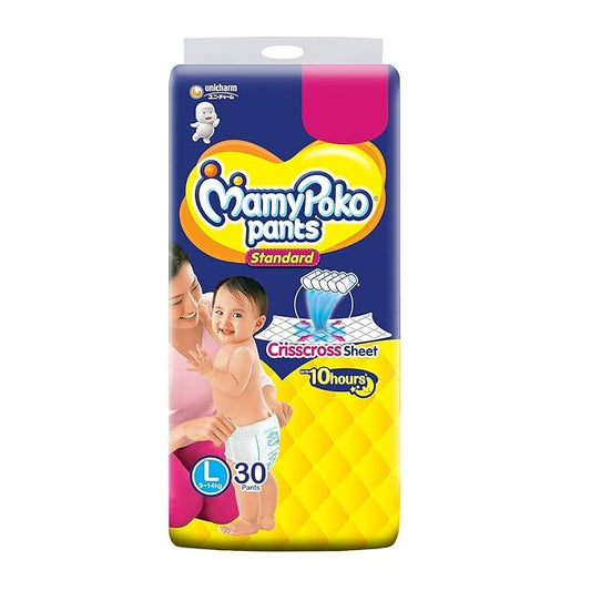 MamyPoko Pants Standard Diaper for Babies - Large size (30 counts),9-12 kg