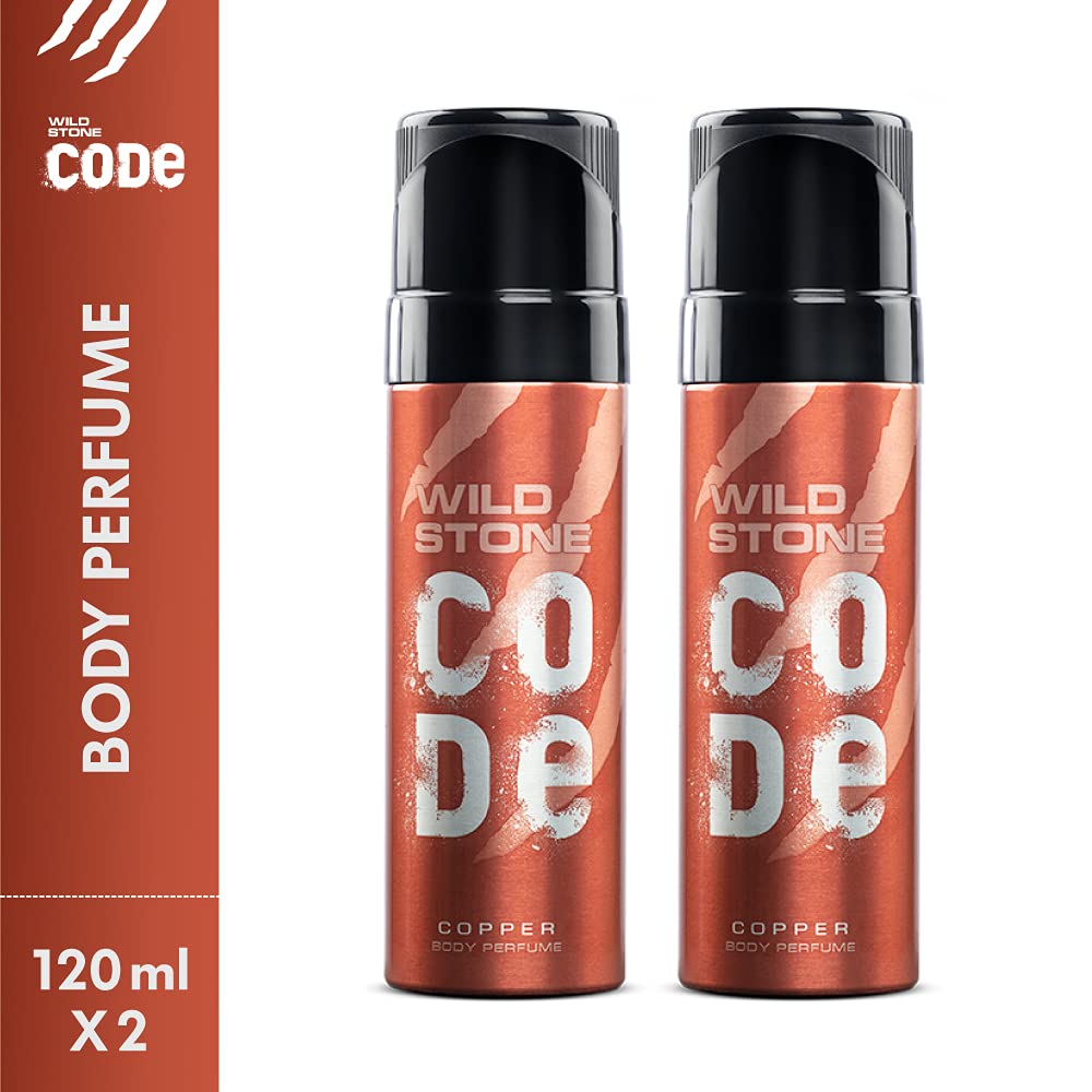 WILD STONE CODE Titanium Long Lasting No Gas Body Perfume For Men, 150Ml, Spray