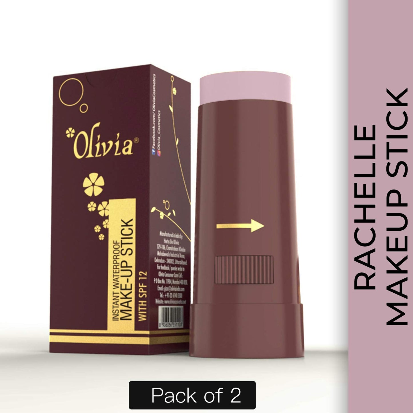 Olivia Waterproof Natural Honey Makeup Cream Concealer Pan Cake, Medium Coverage, For All Skin Types (25G, Shade No.24)