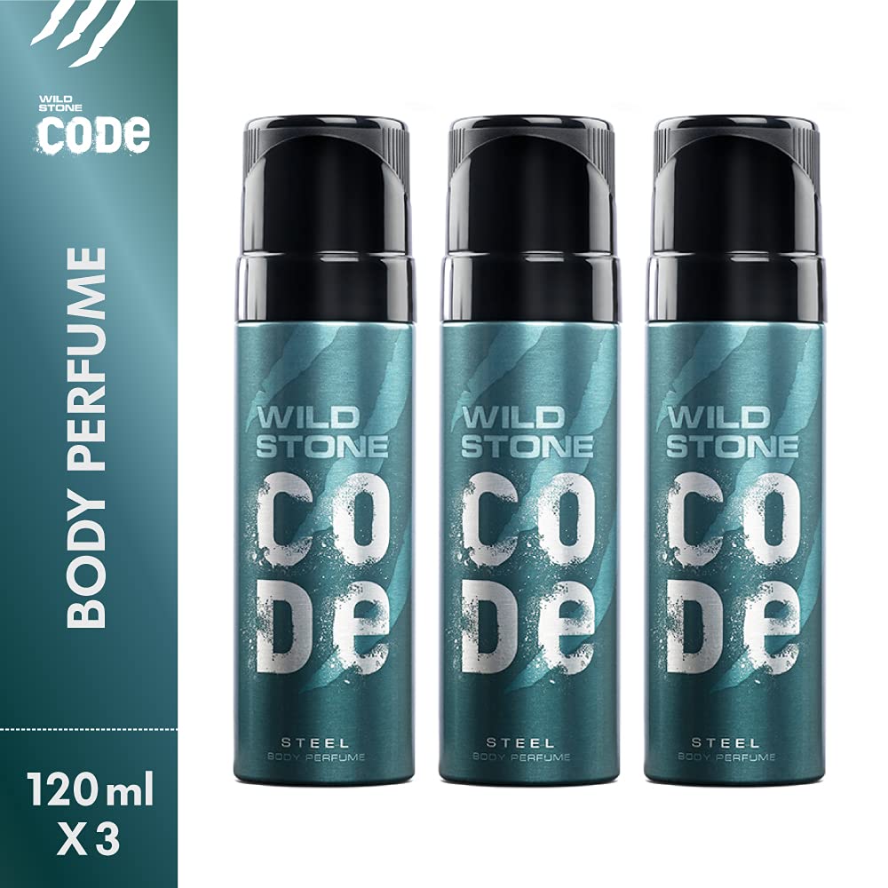 WILD STONE CODE Titanium Long Lasting No Gas Body Perfume For Men, 150Ml, Spray