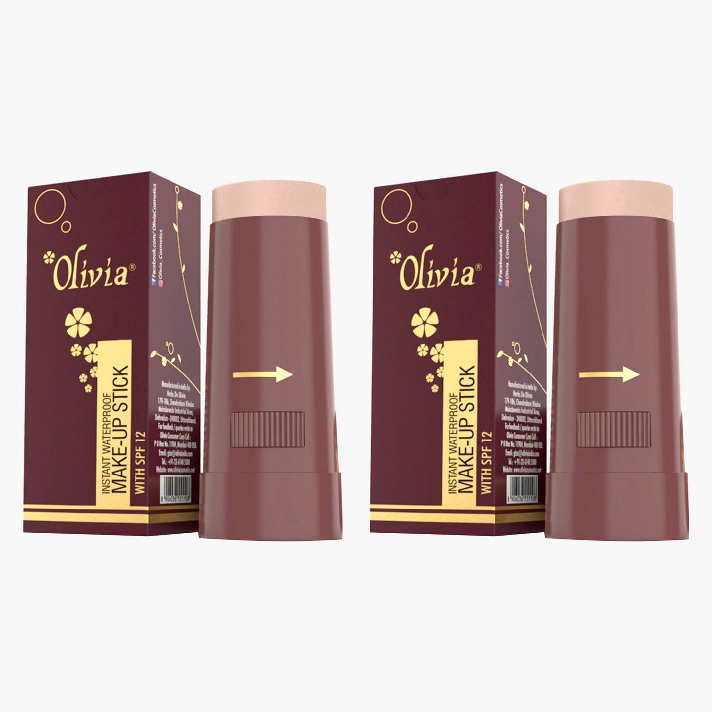 Olivia Waterproof Natural Honey Makeup Cream Concealer Pan Cake, Medium Coverage, For All Skin Types (25G, Shade No.24)