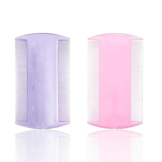 Zodiac ® Double-Sided Lice Comb for Kids & Adults – Fine Tooth Plastic Hair Comb for Lice, Dandruff & Nit Removal – Reusable, Gentle Scalp Care – Multicolor (Multicolor - Pack of 2)