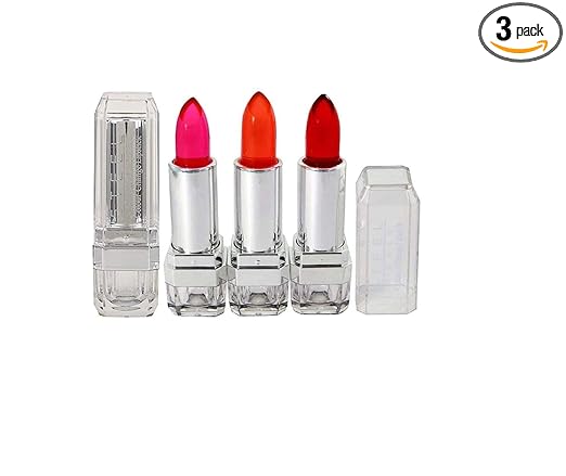Steel Paris Shimmery Pink Colour Change gel Lipstick 3 pieces (1 Red, 1 Pink, 1 Orange)