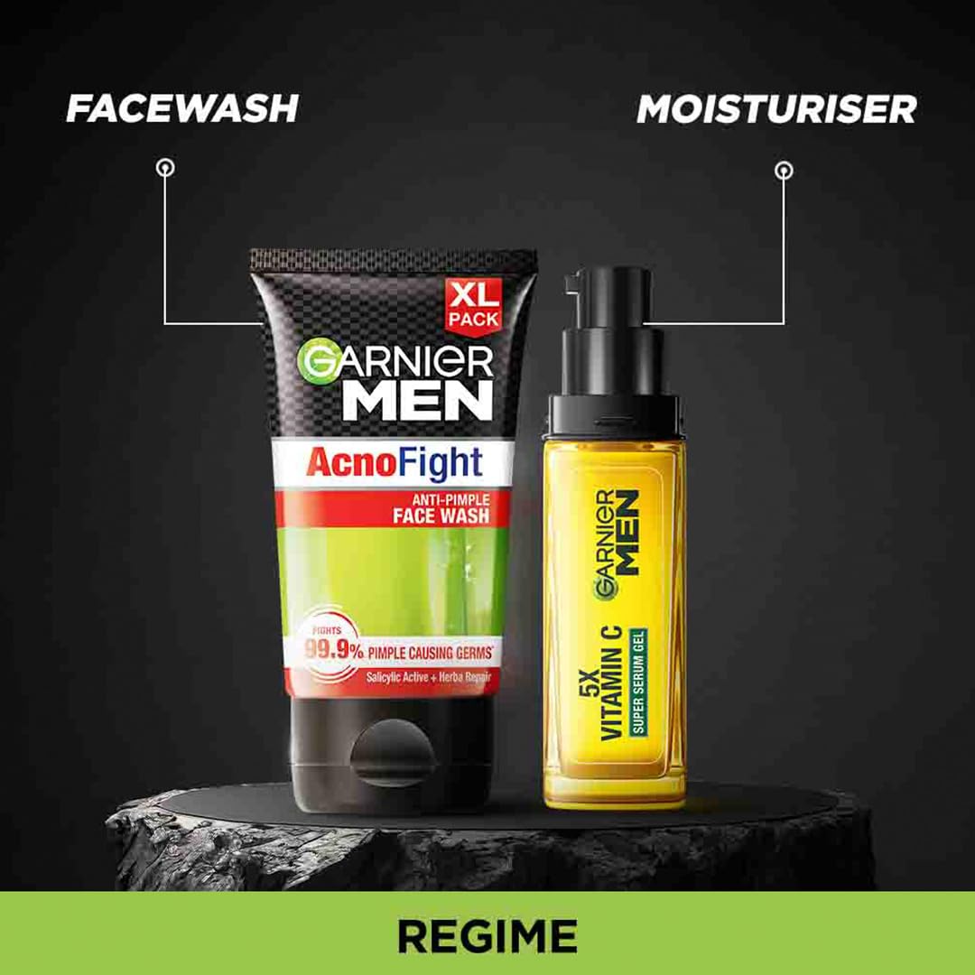 Garnier Men, Anti-Pimple Face Wash, Repairs Skin & Balances Oils, AcnoFight, 100 g