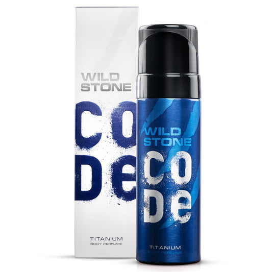 WILD STONE CODE Titanium Long Lasting No Gas Body Perfume For Men, 150Ml, Spray