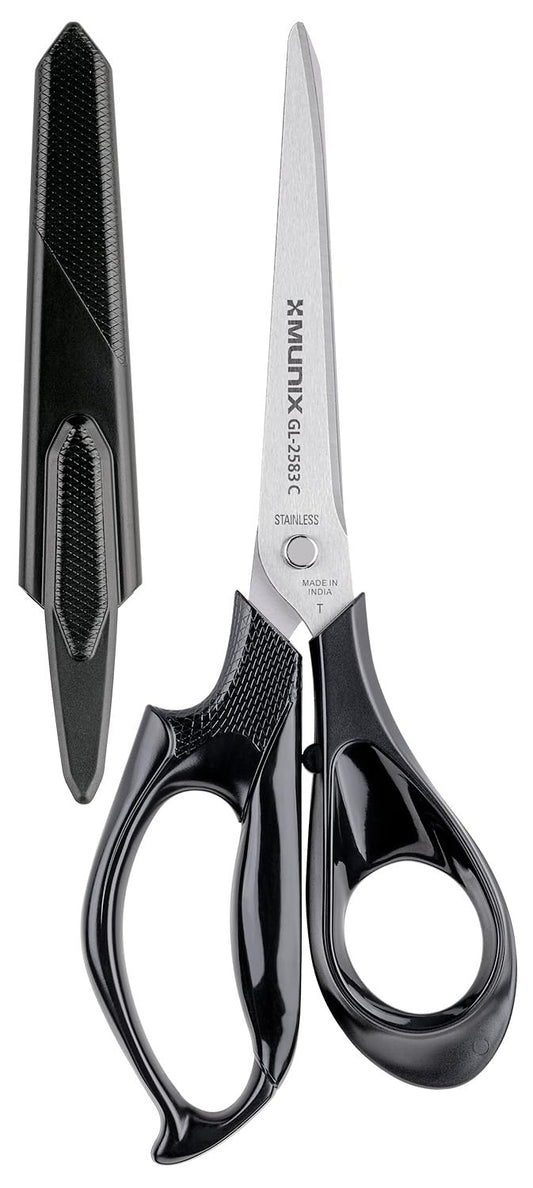 Munix Stainless Steel Scissors - GL-2583C Large Size For Home & Office Use |