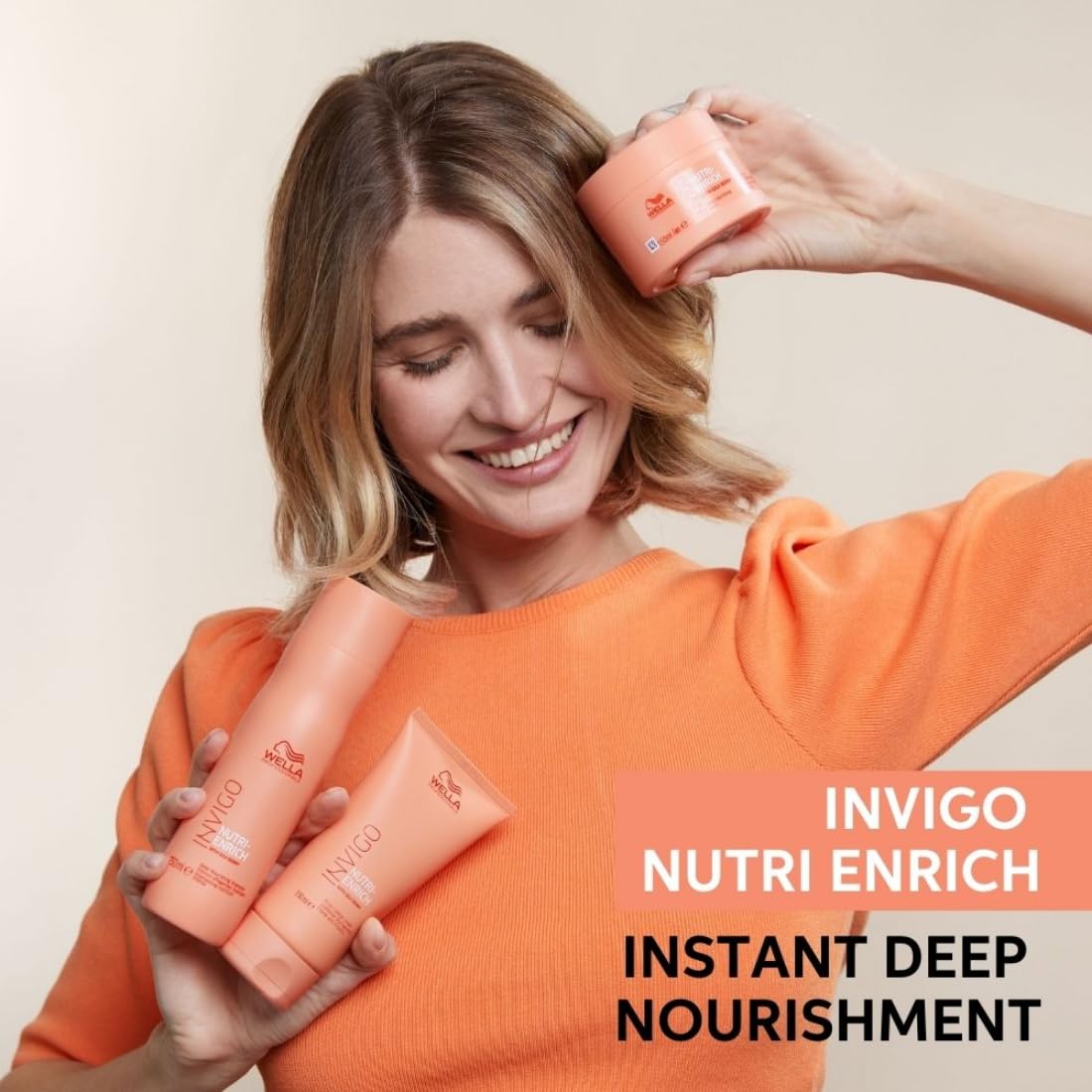 Wella Professionals Invigo Nutri-Enrich Shampoo | Deep Nourishment for Dry, Frizzy & Damaged Hair | 250 ml | With Goji Berry & Vitamin E