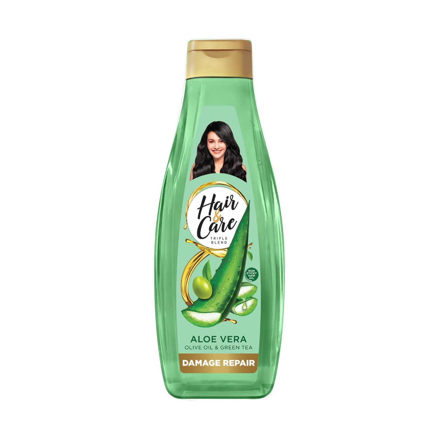 Hair & Care Damage Repair Non-Sticky Hair Oil with Aloe Vera, Olive Oil & Green Tea500 ml