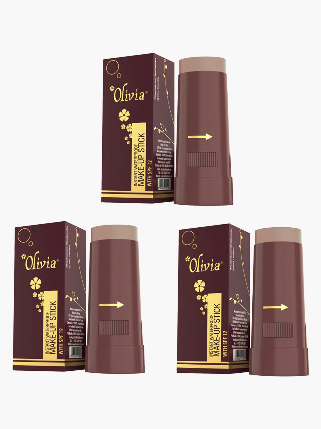 Olivia Waterproof Natural Honey Makeup Cream Concealer Pan Cake, Medium Coverage, For All Skin Types (25G, Shade No.24)