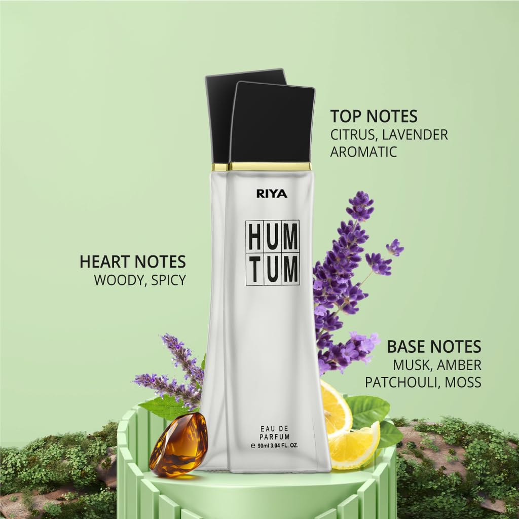 RIYA HUM TUM |Essence of Togetherness | 90 ml Perfume for Men & Women | Eau De Parfum with Long Lasting Fragrance | Citrus Floral Spicy Scent | Fragrance Spray
