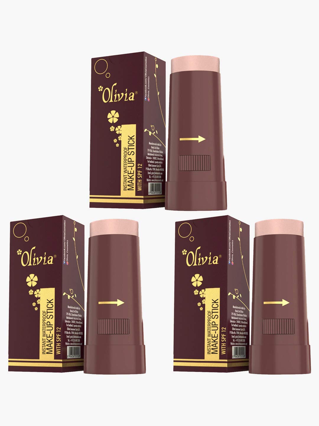 Olivia Waterproof Natural Honey Makeup Cream Concealer Pan Cake, Medium Coverage, For All Skin Types (25G, Shade No.24)
