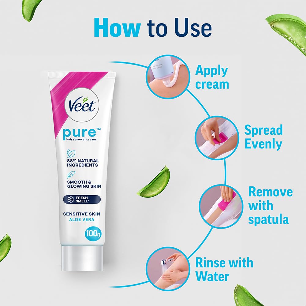 Veet Silk & Fresh Hair Removal Cream, Sensitive Skin - 100g