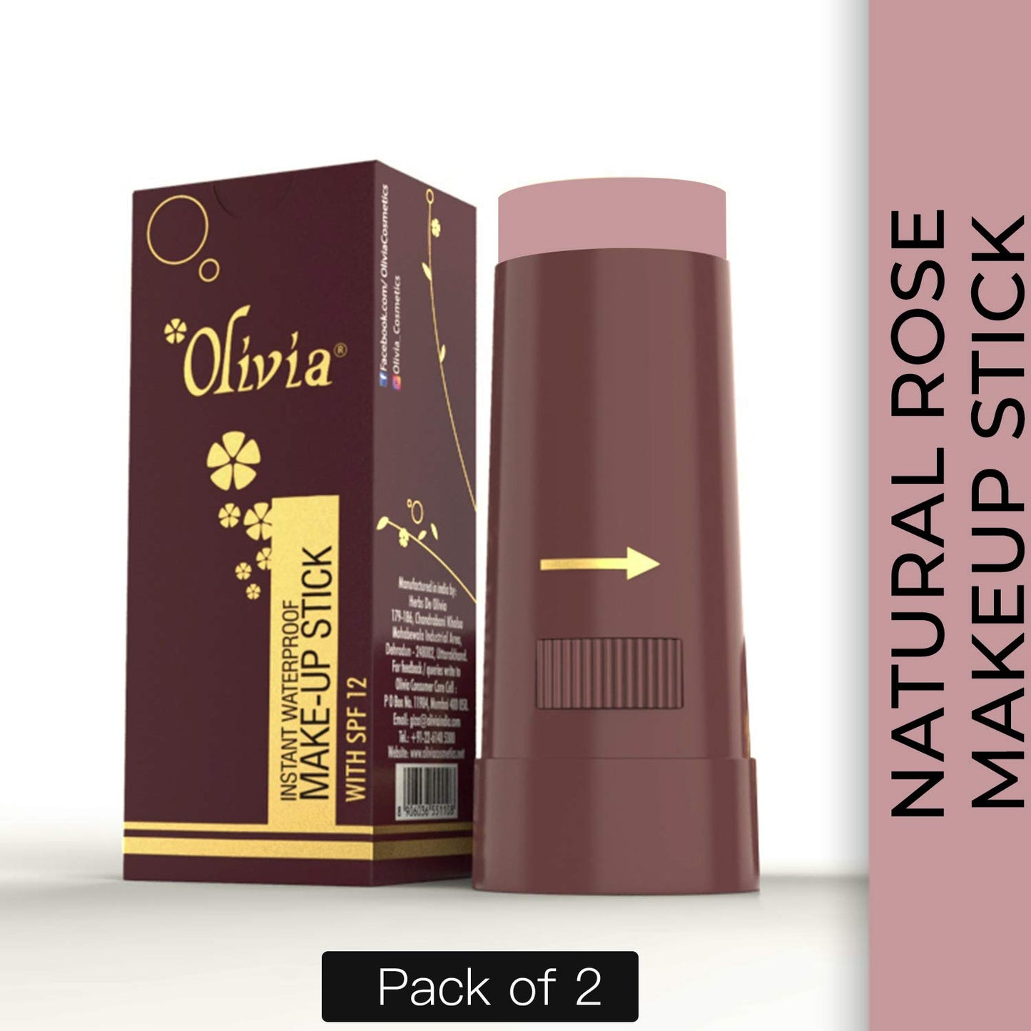 Olivia Waterproof Natural Honey Makeup Cream Concealer Pan Cake, Medium Coverage, For All Skin Types (25G, Shade No.24)