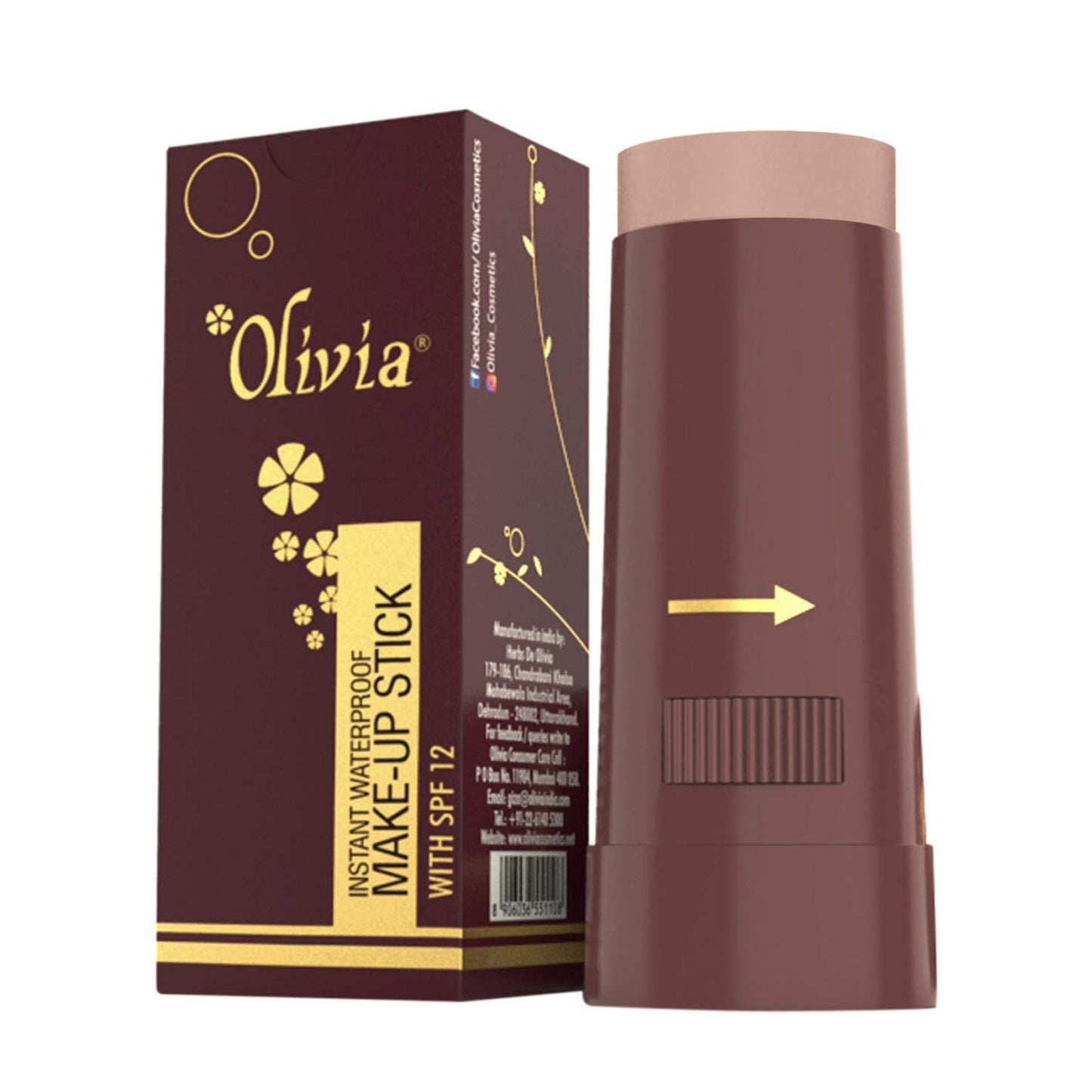 Olivia Waterproof Natural Honey Makeup Cream Concealer Pan Cake, Medium Coverage, For All Skin Types (25G, Shade No.24)