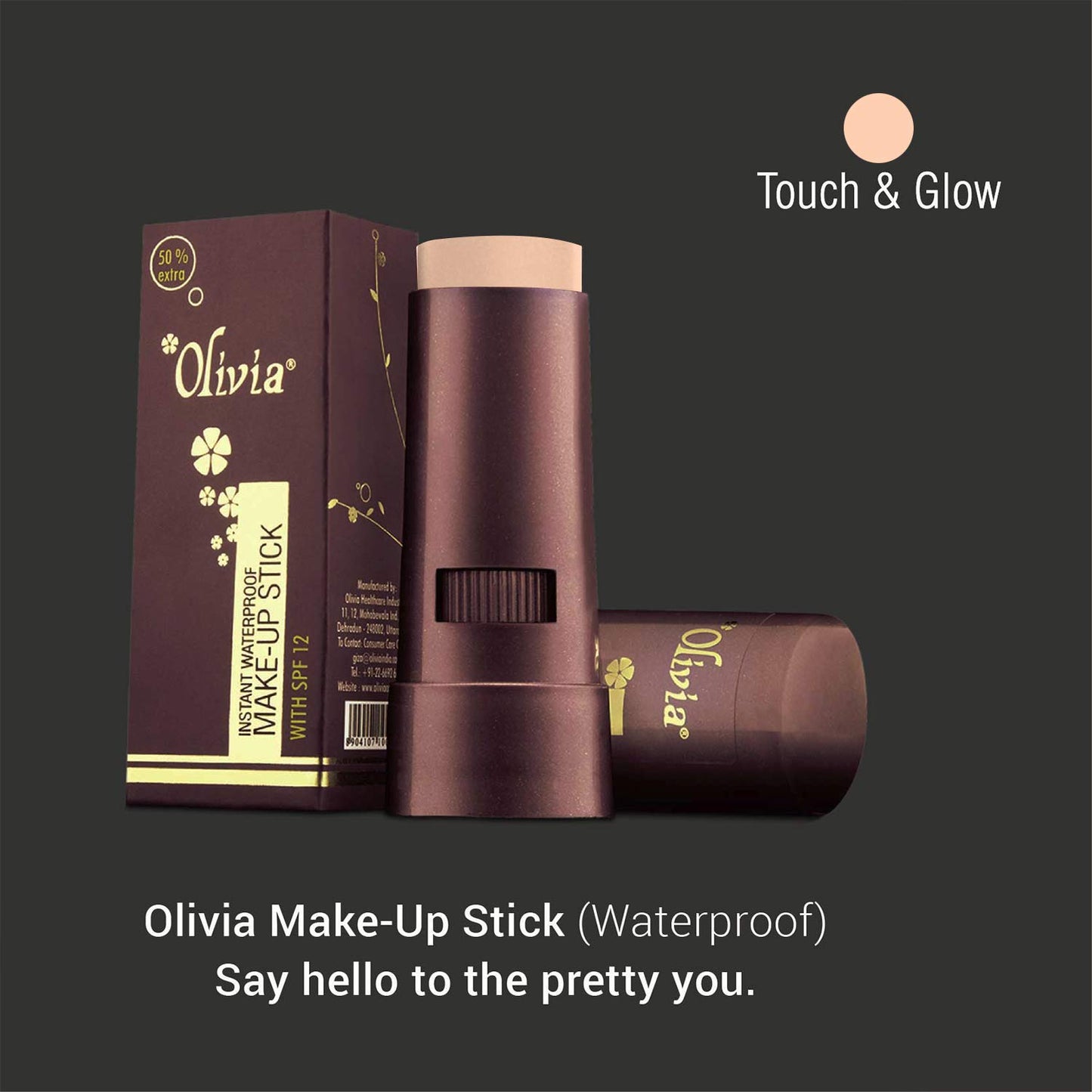 Olivia Waterproof Natural Honey Makeup Cream Concealer Pan Cake, Medium Coverage, For All Skin Types (25G, Shade No.24)