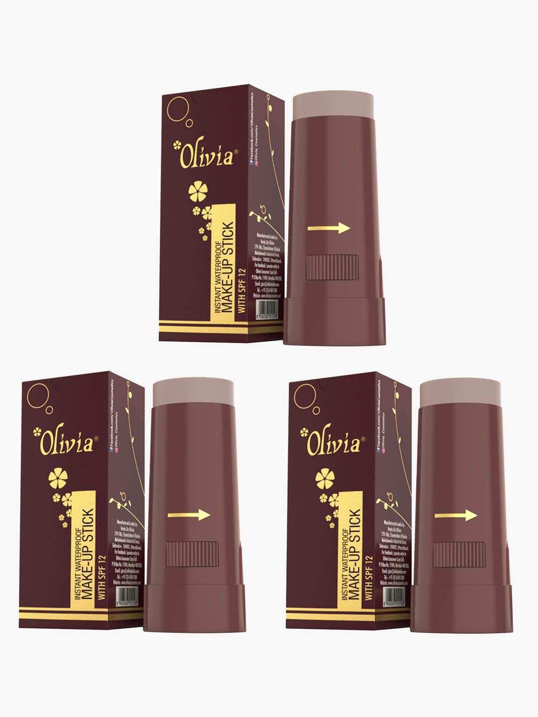 Olivia Waterproof Natural Honey Makeup Cream Concealer Pan Cake, Medium Coverage, For All Skin Types (25G, Shade No.24)