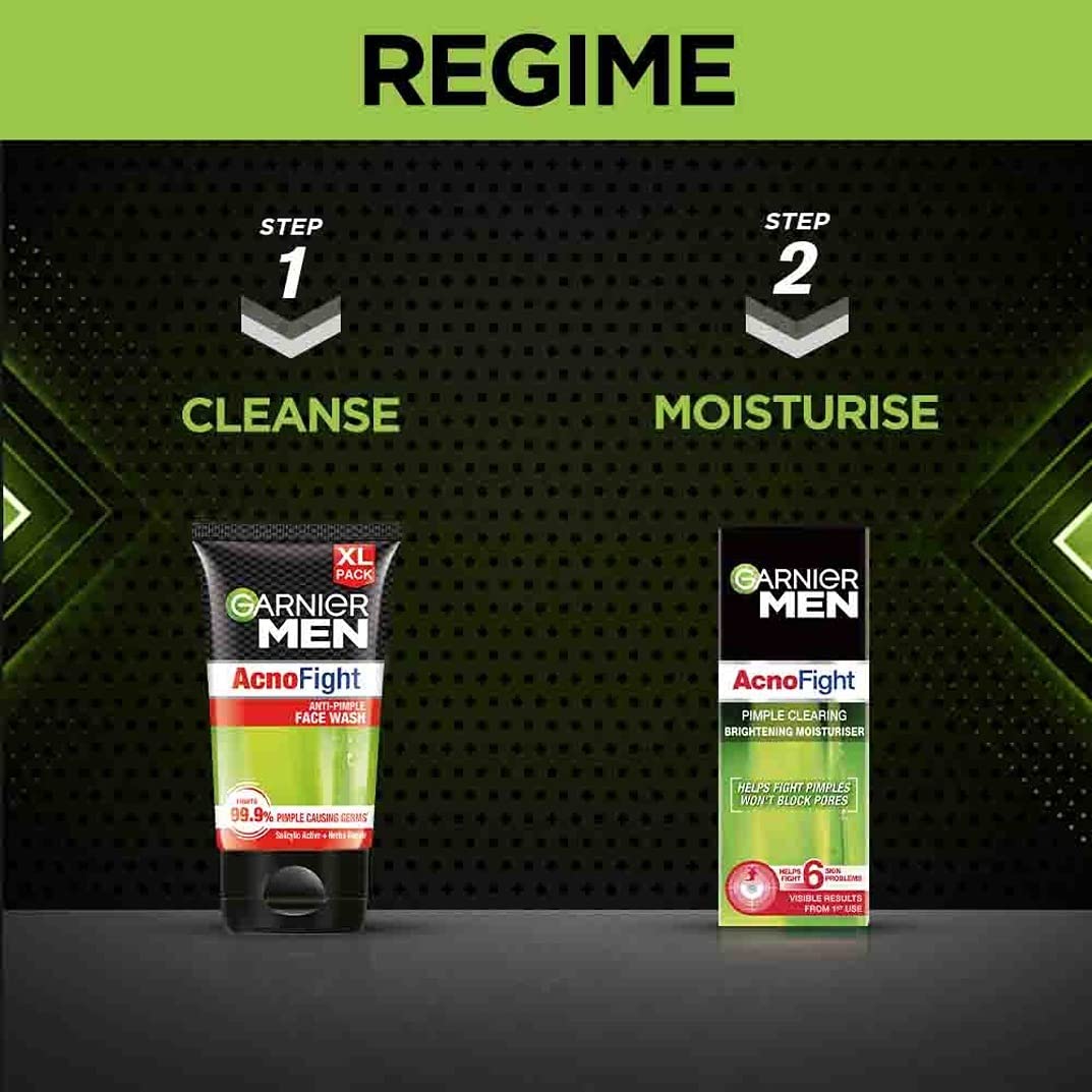 Garnier Men, Anti-Pimple Face Wash, Repairs Skin & Balances Oils, AcnoFight, 100 g