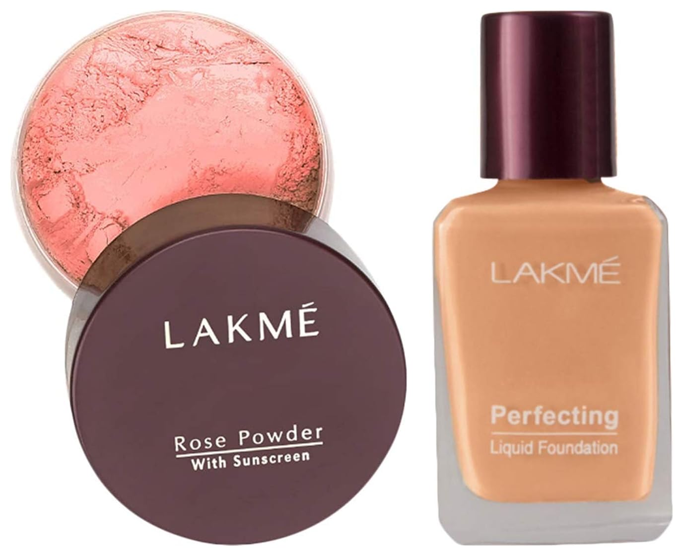 Lakme Rose Loose Face Powder with Sunscreen, Warm Pink, Face Makeup for a Rosy Glow - Matte Finish for Oily Skin Control, 40 g
