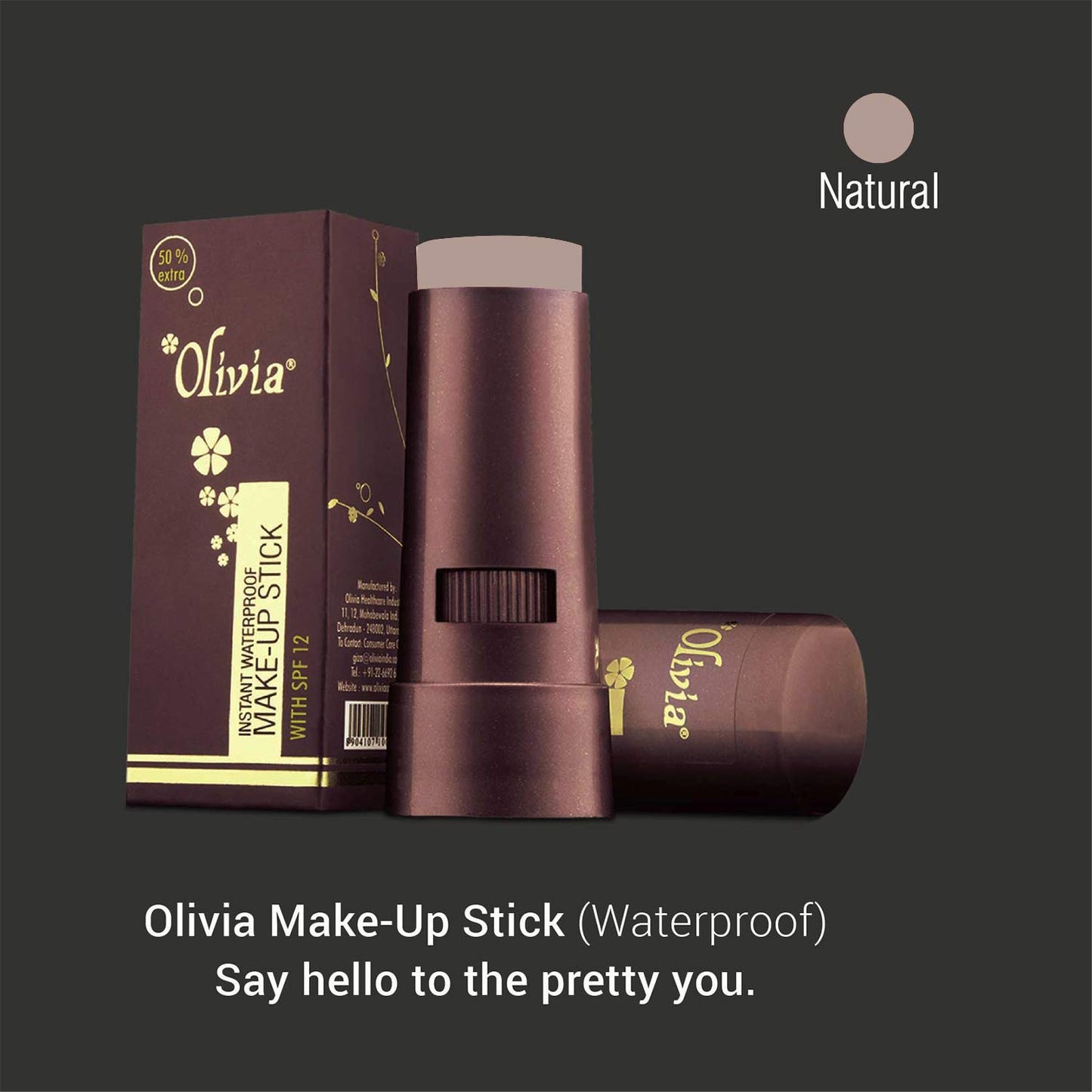 Olivia Waterproof Natural Honey Makeup Cream Concealer Pan Cake, Medium Coverage, For All Skin Types (25G, Shade No.24)
