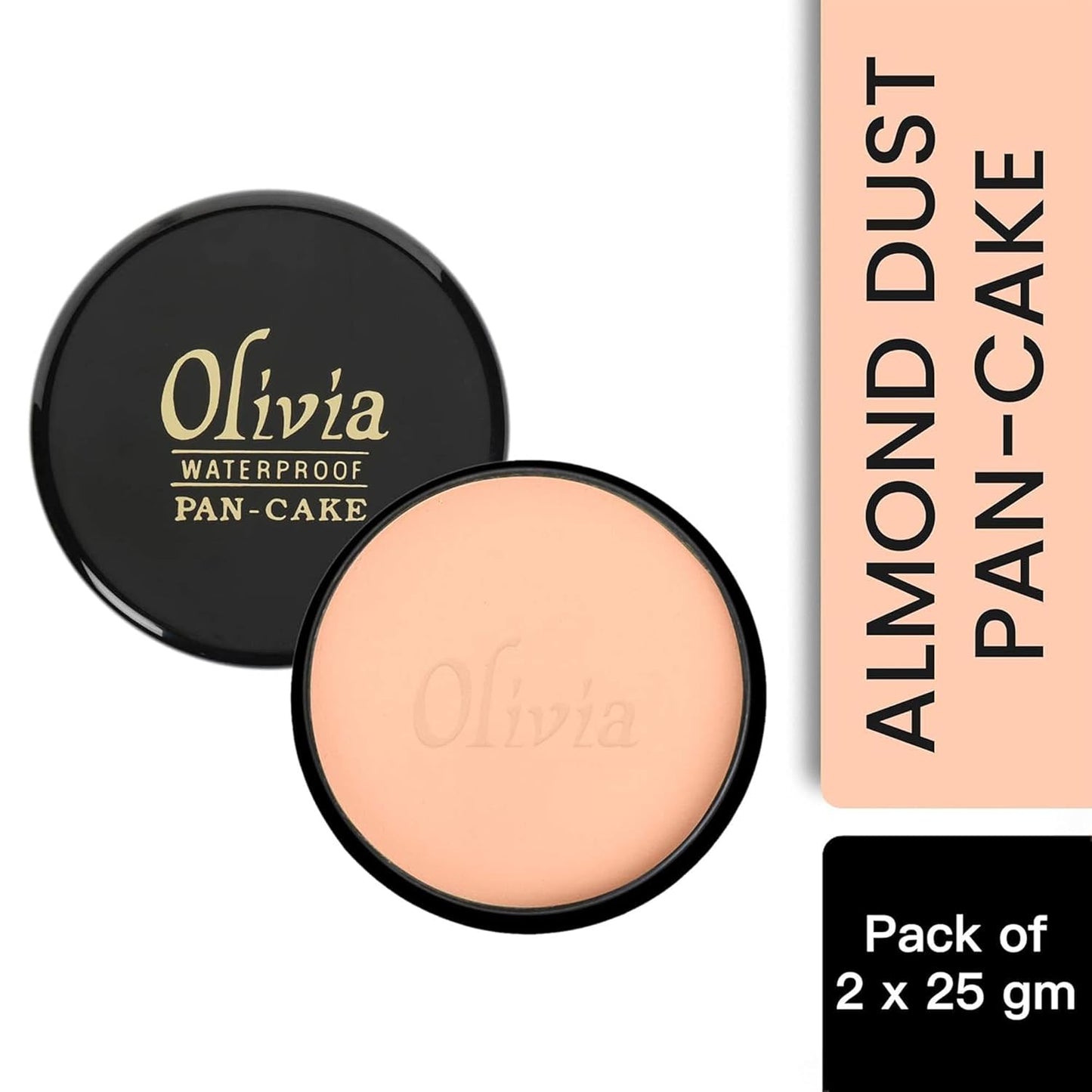 Olivia Waterproof Natural Honey Makeup Cream Concealer Pan Cake, Medium Coverage, For All Skin Types (25G, Shade No.24)
