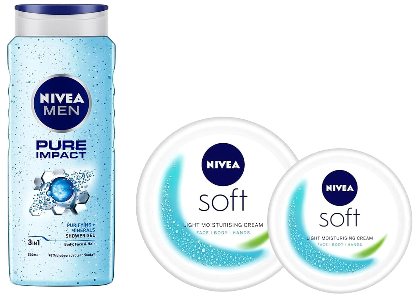 NIVEA Soft Light Moisturizer, 300 ml, for Face, Hand & Body, Non-Greasy Cream with Vitamin E & Jojoba Oil for Instant Hydration