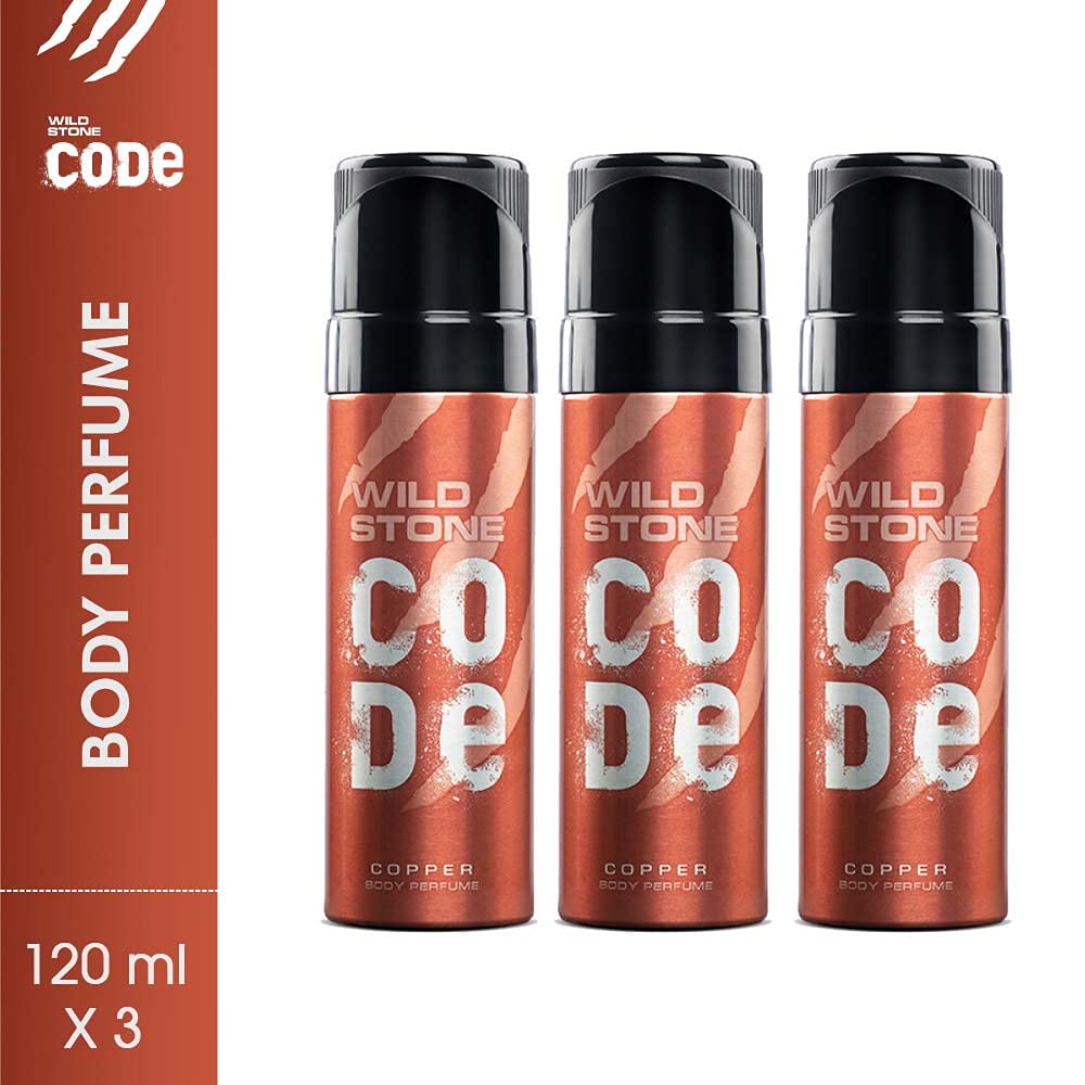 WILD STONE CODE Titanium Long Lasting No Gas Body Perfume For Men, 150Ml, Spray