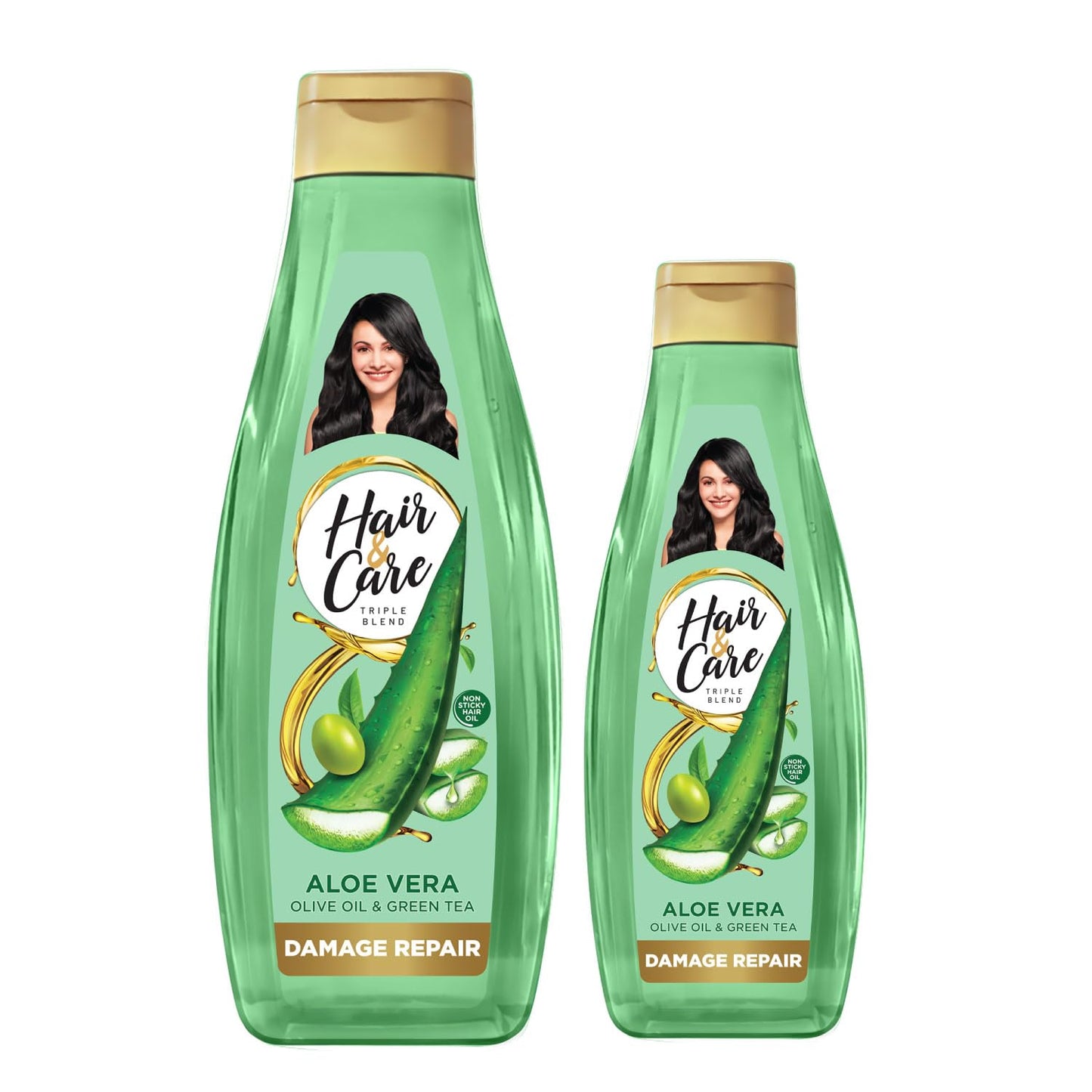 Hair & Care Damage Repair Non-Sticky Hair Oil with Aloe Vera, Olive Oil & Green Tea500 ml