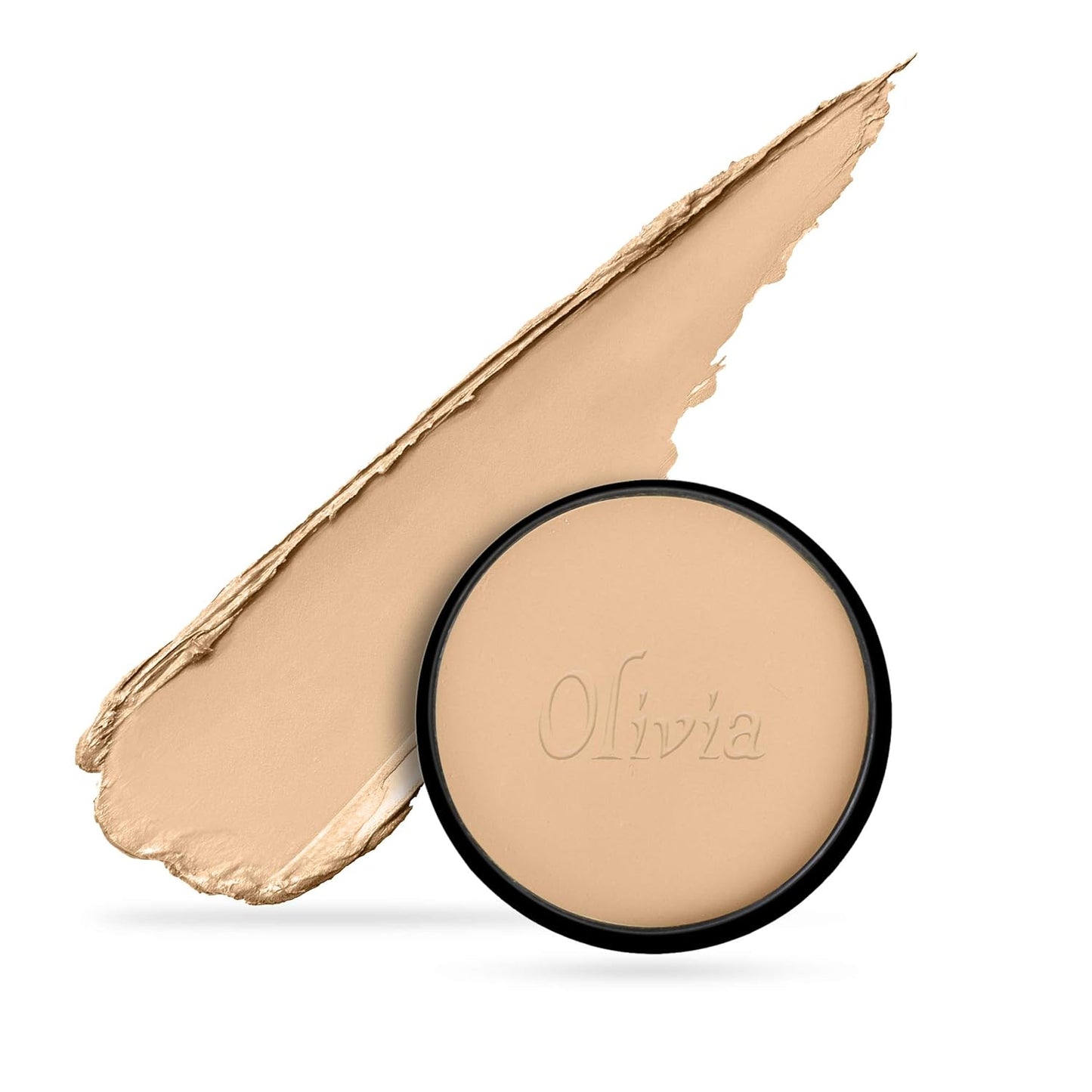 Olivia Waterproof Natural Honey Makeup Cream Concealer Pan Cake, Medium Coverage, For All Skin Types (25G, Shade No.24)
