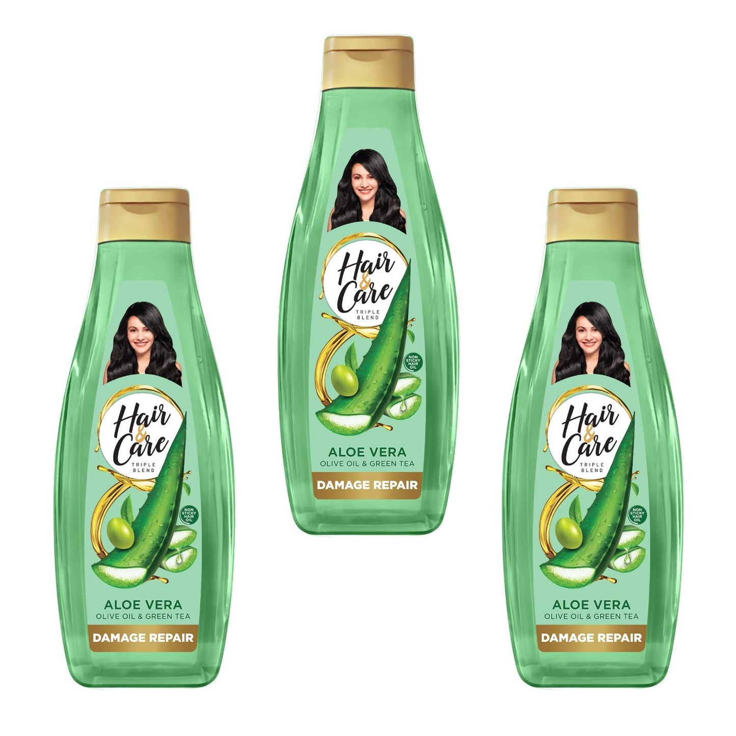 Hair & Care Damage Repair Non-Sticky Hair Oil with Aloe Vera, Olive Oil & Green Tea500 ml