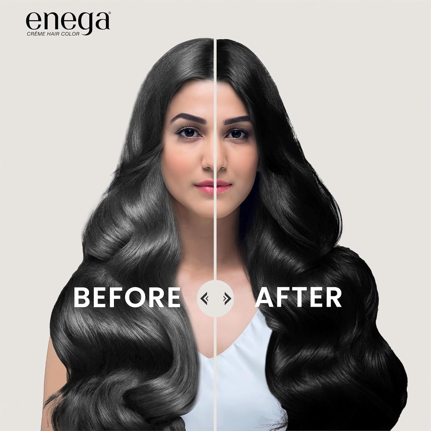 Enega No Ammonia Grey Coverage Long Lasting Creme Hair Color with Argan Oil & Green Tea Extract - Pack of 1(150 ML) (Golden Blonde)