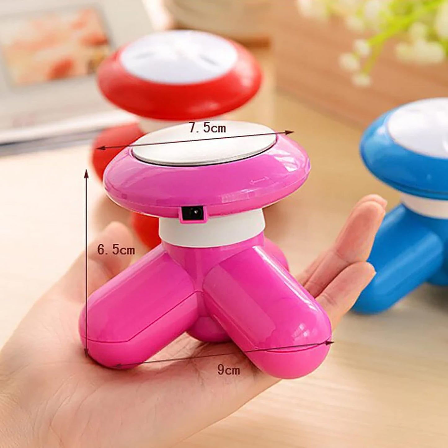 MeeTo Mini Vibration Battery Powered Massager for Full Body with Comfort Grip, Mini Portable Vibrating Body Massager, Random Color, Pack Of 1