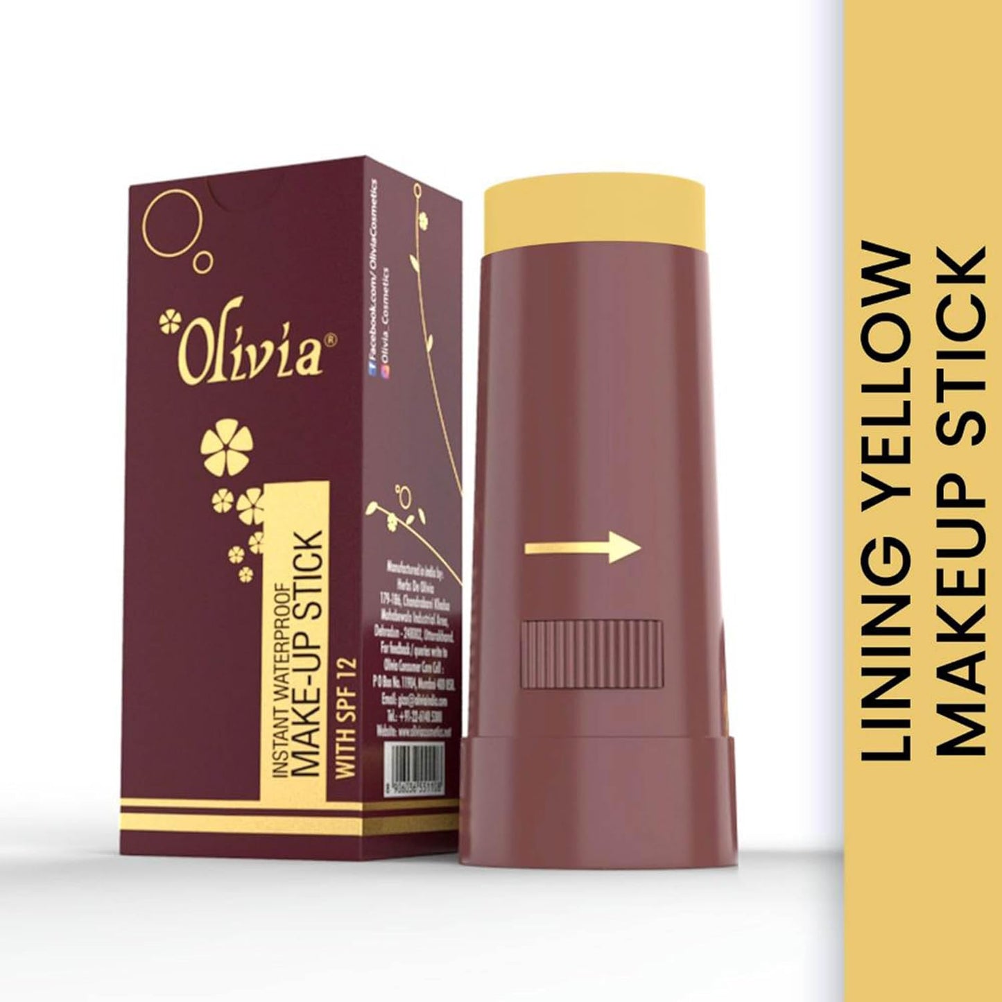 Olivia Waterproof Natural Honey Makeup Cream Concealer Pan Cake, Medium Coverage, For All Skin Types (25G, Shade No.24)