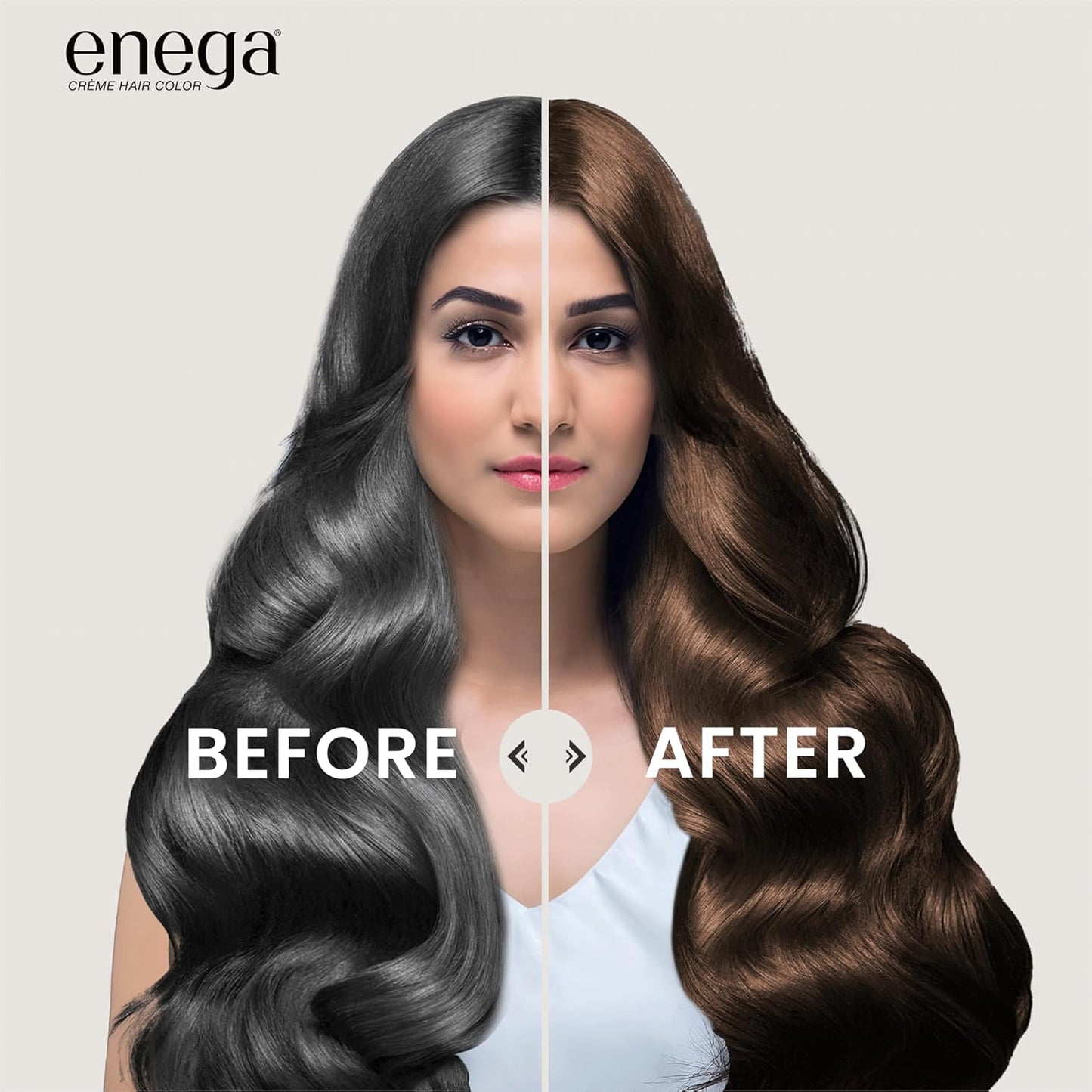 Enega No Ammonia Grey Coverage Long Lasting Creme Hair Color with Argan Oil & Green Tea Extract - Pack of 1(150 ML) (Golden Blonde)