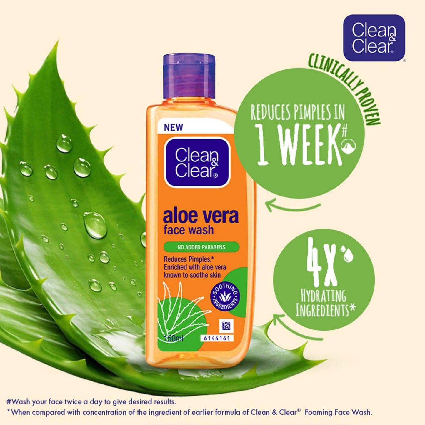 Clean & Clear Foaming Face Wash For Oily Skin, 150ml