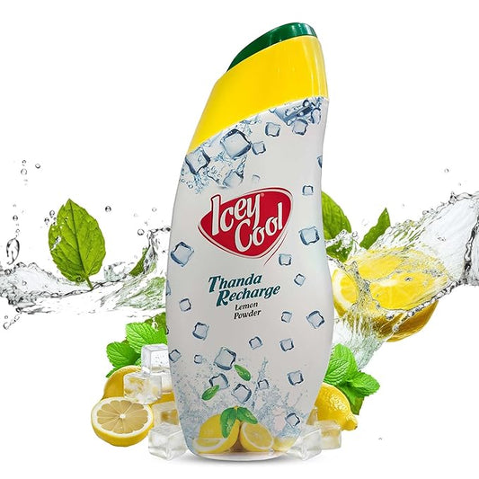 LABOLIA Icey Cool Lemon Herbal Prickly Heat And Ice Cool Body Talcum Powder | Advanced Sweat Absorption, Odor Prevention, And Cooling Relief Plus Lemon For Skin Benefits (300G)