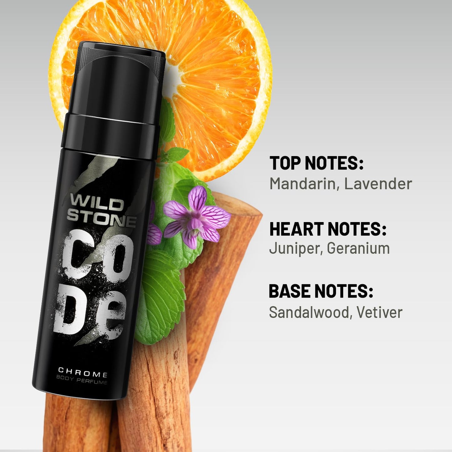 WILD STONE CODE Titanium Long Lasting No Gas Body Perfume For Men, 150Ml, Spray