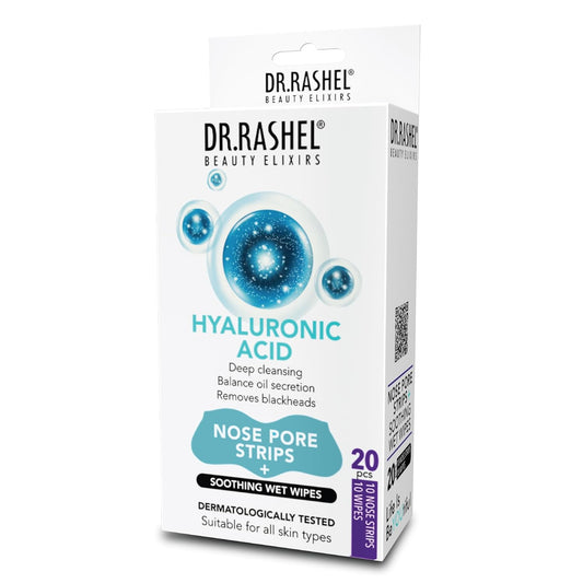 DR.Rashel Hyaluronic Nose Pore Strips For Pore Cleansing | Deep Cleansing For Painless Blackheads Removal | Deep Purifying Strips for Nose | 10 PCS