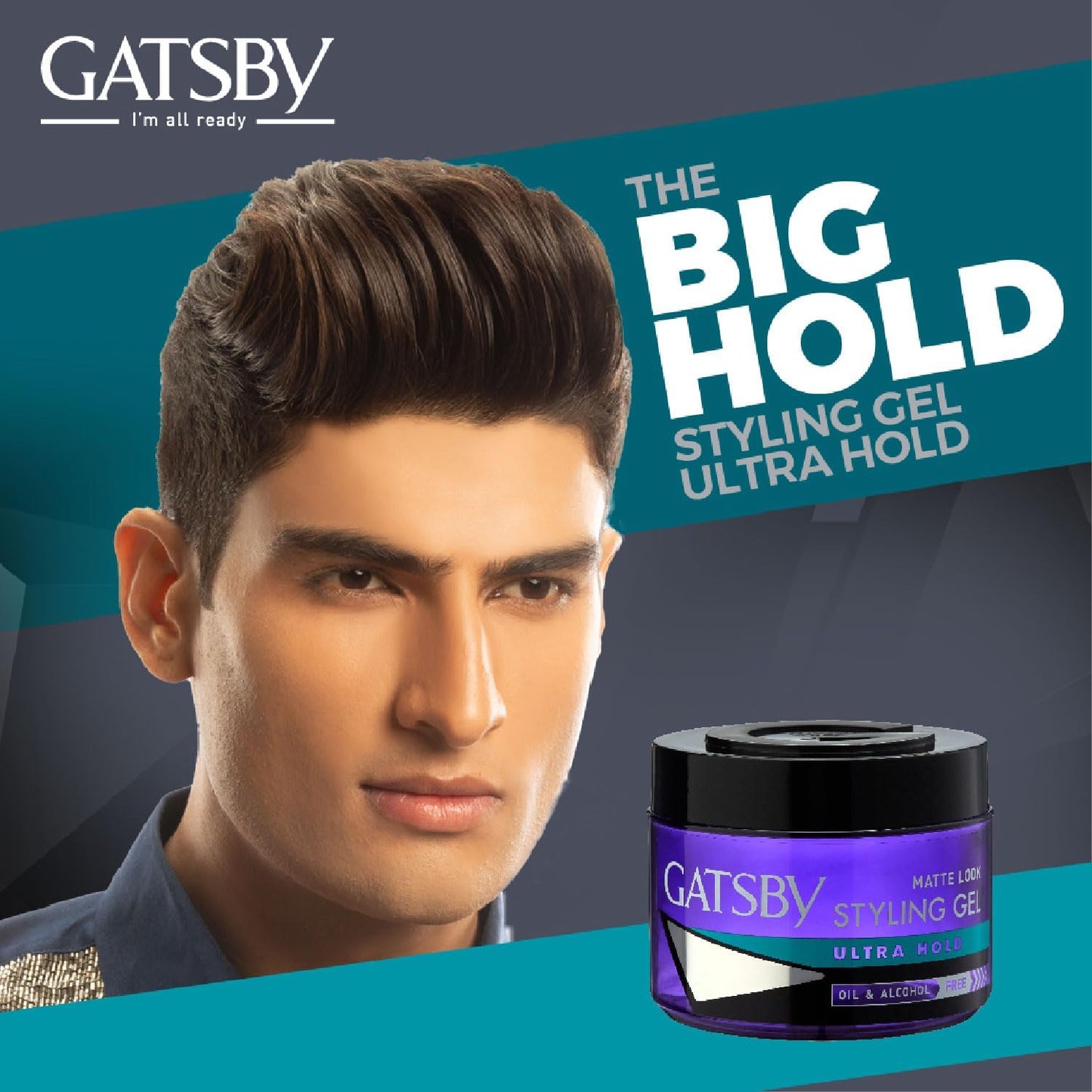 Gatsby Water Gloss - Ultra Hold, 300gm | Hair Styling Gel for Men