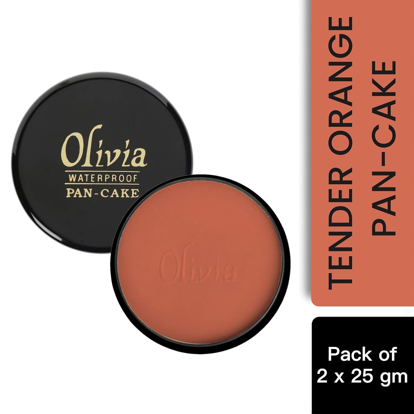 Olivia Waterproof Natural Honey Makeup Cream Concealer Pan Cake, Medium Coverage, For All Skin Types (25G, Shade No.24)