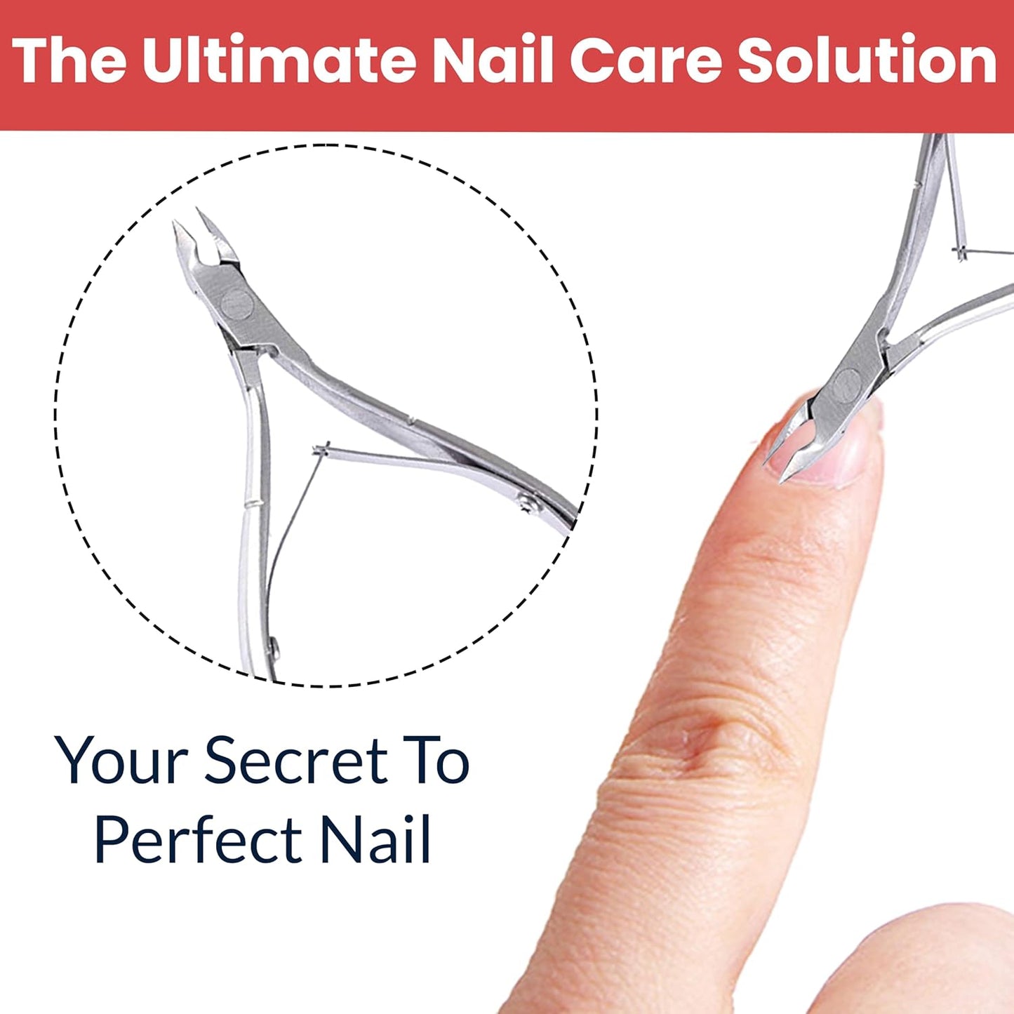 (1pc) Nail Cuticle Cutter and Pusher - Dead Skin Remover fork, Nail Cleaner for Women & Men - Cuticle Nipper for Pedicure & Manicure - Cuticle Nails Trimmer