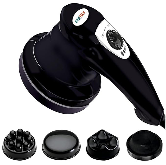 AmbiTech Premium Personal Massager With 1 Year Replacement Warrenty| Deep Tissue Percussion Massage for Shoulder, Leg, Foot, Muscles|Electric 4 Versatile Massage Heads