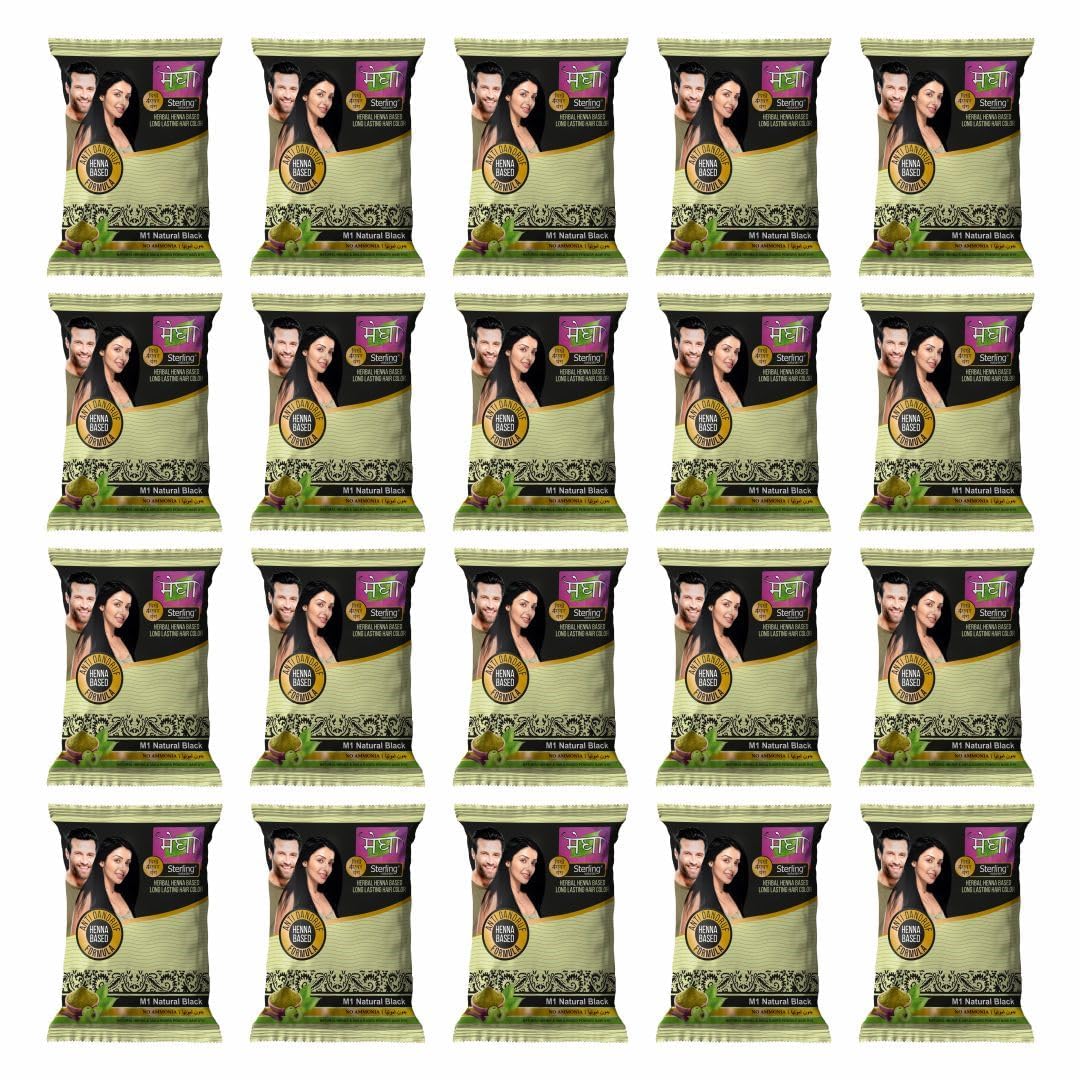 'Sterling Naturals Megha Mehandi Hair Care Powder – Megha Mehandi (Pack Of 4) For Natural Hair Color Solution | For Men & Women 45GM