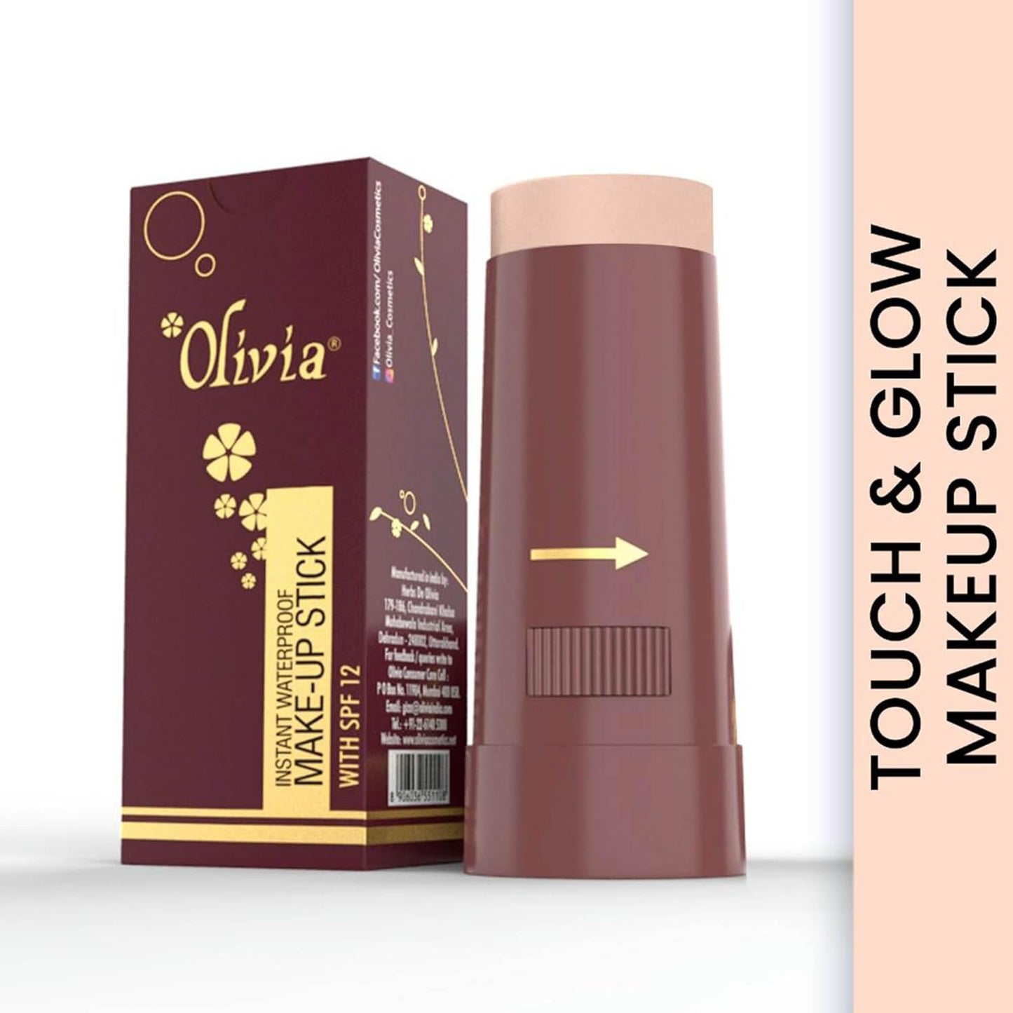 Olivia Waterproof Natural Honey Makeup Cream Concealer Pan Cake, Medium Coverage, For All Skin Types (25G, Shade No.24)